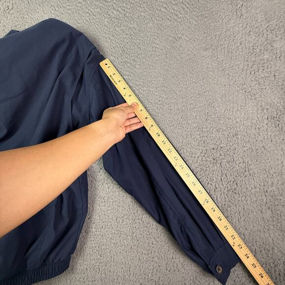 Polo Ralph Lauren Jacket Mens M Navy Bi Swing Windbreaker Zip Bomber Chin Strap - Picture 7 of 8